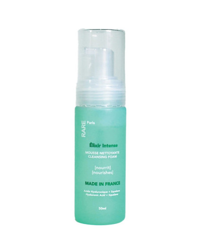 RARE Paris Elixir Intense Nourishing Cleansing Foam, Питательный мусс для очищения лица с гиалуроновой кислотой и скваленом, 50 мл