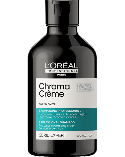 Loreal Serie Expert  Chroma Creme Green Dyes Крем-шампунь для волос с зеленым пигментом 300 мл