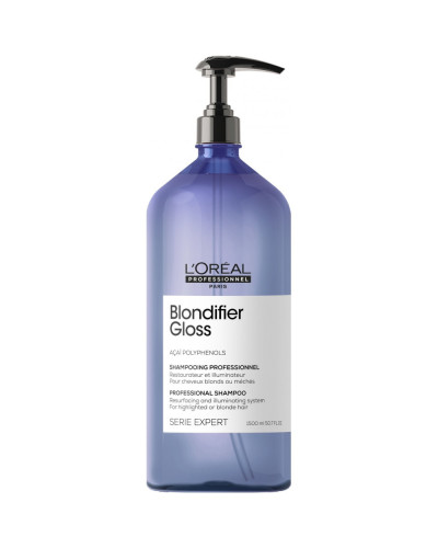 Loreal Serie Expert Blondifier Gloss Шампунь для сияния волос, окрашенных в оттенки блонд 1500 мл