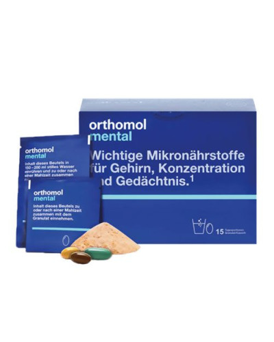 Orthomol Mental  Вітамінний комплекс для обміну речовин та розумової діяльності  15 днів