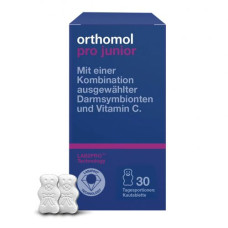 Orthomol Pro Junior жувальні ведмедики для підтримки дитячого кишечника 30 днів