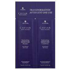 Alterna Caviar Anti-Aging Replenishing Moisture Duo Packettess Shampoo + Conditioner, набор для увлажнения волос, 2x7,4 мл
