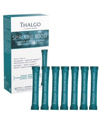 Thalgo Spiruline Boost, энергетический детокс напиток активная эко спирулина, 7 стиков по 4 г