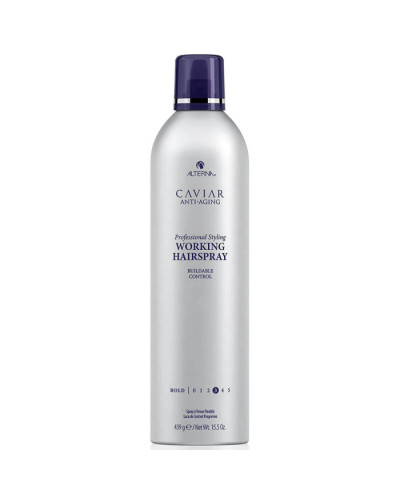 Alterna Caviar Anti-Aging Professional Styling Working Hairspray, спрей для волосся з екстрактом чорної ікри без сульфатів, back bar 439 мл