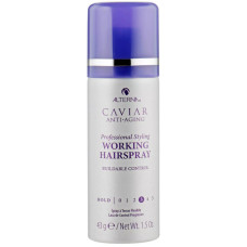 Alterna Caviar Anti-Aging Professional Styling Working Hairspray, спрей для волос с экстрактом черной икры без сульфатов, mini 43 мл