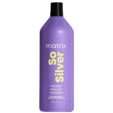 Matrix So Silver Purple Shampoo, шампунь для нейтрализации нежелательных желтых полутонов волос оттенков блонд, 1000 мл
