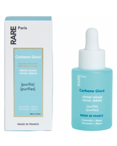 RARE Paris Carbone Glacé Purifies Facial Serum, очищающая сыворотка для лица с Гамамелисом и экстрактом мальвы