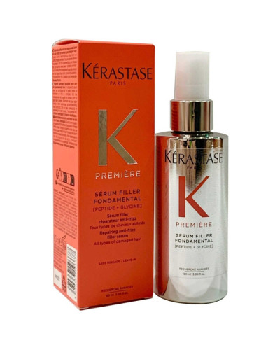 Kerastase Premiere Serum Filler Fondamental, термозахисна сироватка-філер для дисципліни та відновлення всіх типів пошкодженого волосся, 90 мл