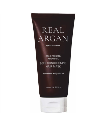 Rated Green Real Argan Deep Conditioning Hair, глубоко кондиционирующая маска с аргановым маслом, 200 мл