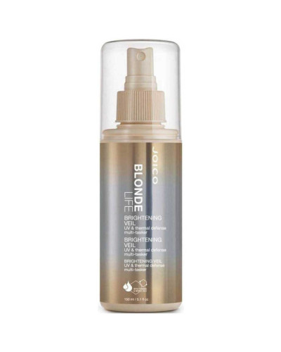 Joico Blonde Life Brightening Veil UV & Thermal Defense Multitasker, спрей-вуаль для збереження яскравості блонду, 150 мл