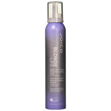 Joico Blonde Life Brilliant Tone Violet Smoothing Foam, фіолетовий розгладжувальний мус для збереження яскравості блонду, 200 мл