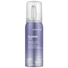 Joico Blonde Life Brilliant Tone Violet Smoothing Foam, фиолетовый разглаживающий мусс для сохранения яркости блонда, 50 мл