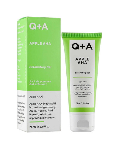 Q+A Apple AHA Exfoliating Gel, відлущувальний гель для обличчя з кислотами, 75 мл