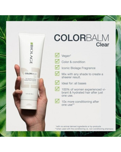 BIOLAGE Professional Color Balm, тонувальний бальзам-кондиціонер для волосся відтінок прозорий, 250 мл