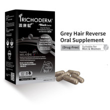Trichoderm Anti-Grey Hair Reverse Oral Drug-Free Supplement, вітамінний комплекс проти сивини, 60 капсул