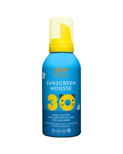 Evy Technology Sunscreen Mousse Kids Spf 30, солнцезащитный мусс для детей и младенцев, 150 мл