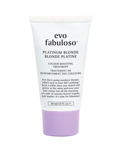 Evo Fabuloso Platinum Blonde Colour Boosting Treatment, тонирующий бальзам-уход, платинум блонд, 30 мл