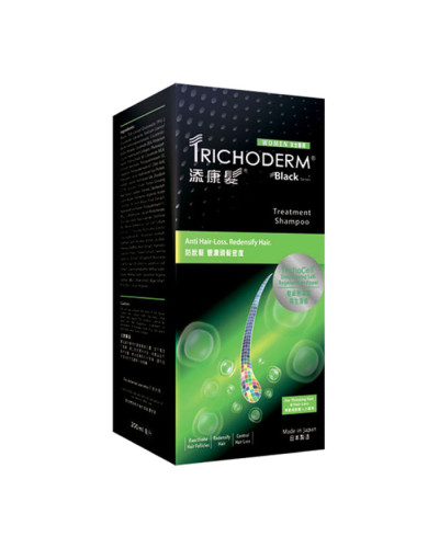 Trichoderm Black Women Shampoo, укрепляющий шампунь для женщин против выпадения волос