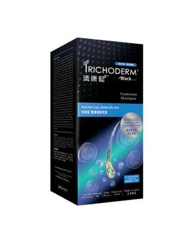 Trichoderm Black Men Shampoo, зміцнюючий шампунь для чоловіків проти випадіння волосся