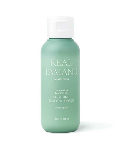 RATED GREEN REAL TAMANU OIL SOOTHING SCALP SHAMPOO, заспокійливий шампунь для волосся з маслом таману, 100 мл