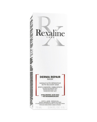 Rexaline DERMA REPAIR Nutri-Recovery Mask, маска для питания, восстановления и успокоения чувствительной кожи, 75 мл