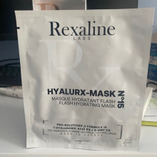 Rexaline HYALURX-MASK N15 Flash Hydrating Mask, тканинна маска для миттєвого зволоження обличчя, 1х20 мл