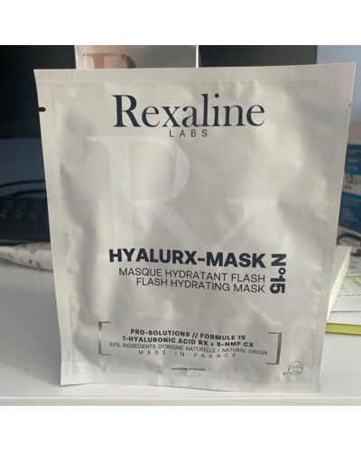 Rexaline HYALURX-MASK N15 Flash Hydrating Mask, тканевая маска для мгновенного увлажнения лица, 1х20 мл