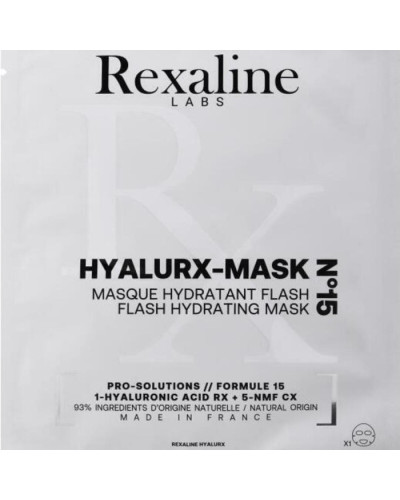 Rexaline HYALURX-MASK N15 Flash Hydrating Mask, тканевая маска для мгновенного увлажнения лица, 1х20 мл