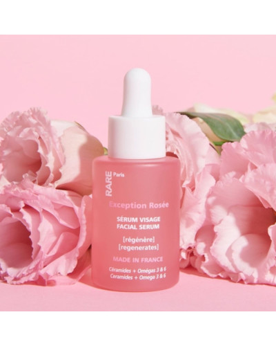 RARE Paris Exception Rosée Regenerating Face Serum, восстанавливающая сыворотка для лица с церамидами, омега 3 и 6, 30 мл