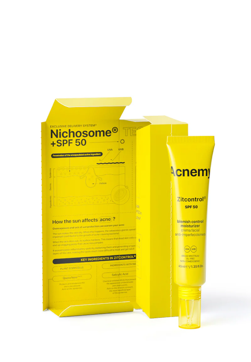 Солнцезащитный крем для проблемной кожи Acnemy zitcontrol spf 50 treatment for acne-prone skin