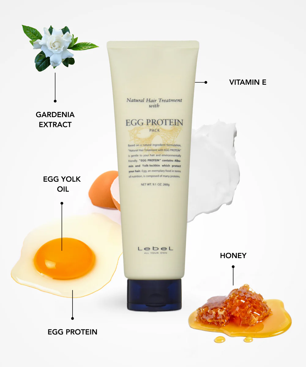 Lebel EGG PROTEIN Маска Яєчний протеїн, для зміцнення не сильно пошкодженої структури волосся 260 гр