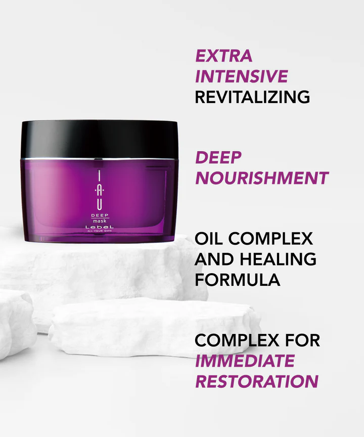 Lebel Deep Mask, Аромамаска для інтенсивного догляду за неслухняним кучерявим волоссям, 170 г