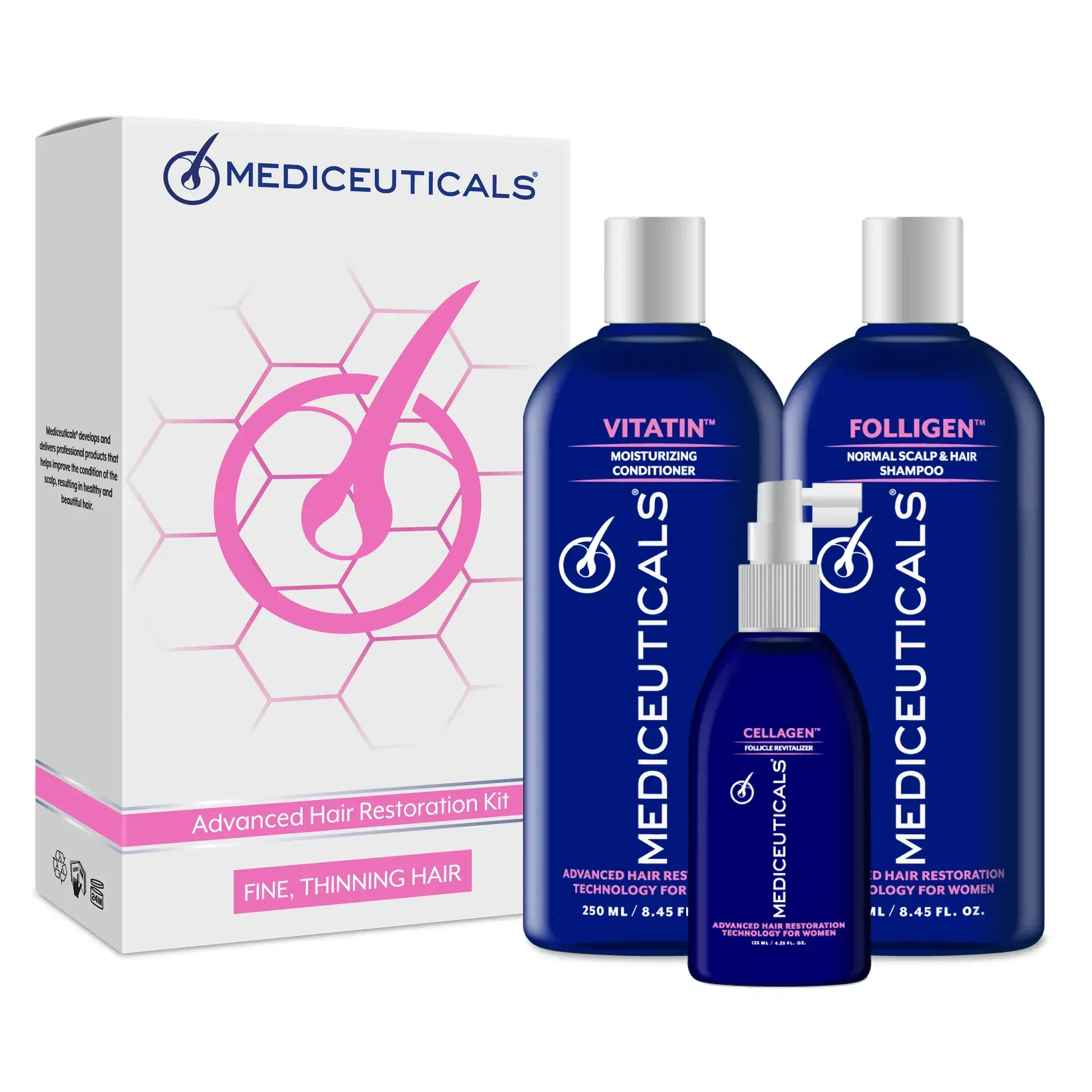 Mediceuticals Advanced Hair Restoration Kit for Women (Normal/Thin Hair)  Набір для стимуляції росту волосся у жінок (нормальне/тонке волосся)