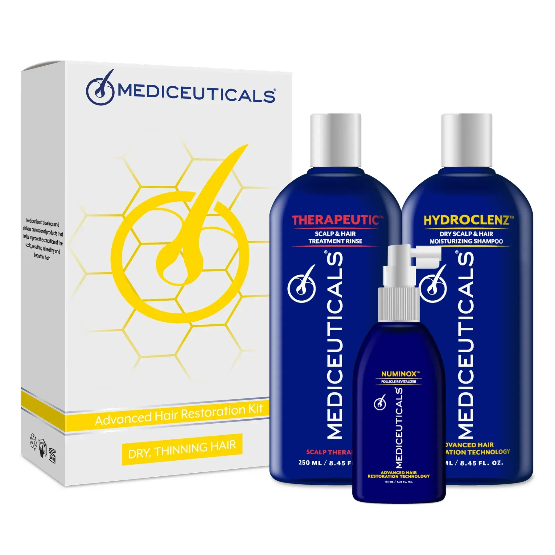 Mediceuticals Advanced Hair Restoration Kit for Men (Dry Scalp)  Набір проти випадіння волосся у чоловіків (для схильності до сухості шкіри голови)