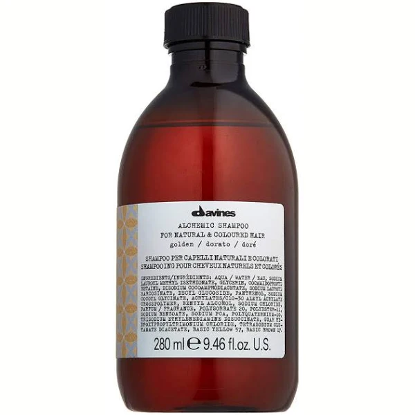 Davines ALCHEMIC, шампунь з прямими пігментами для підсилення кольору волосся золотий, 280 мл