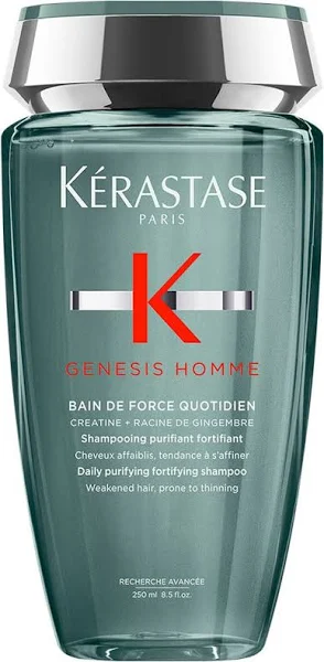 Kerastase Genesis Homme Bain de Force Quotidien Щоденний очищуючий шампунь для ослабленого тонкого волосся 250 мл