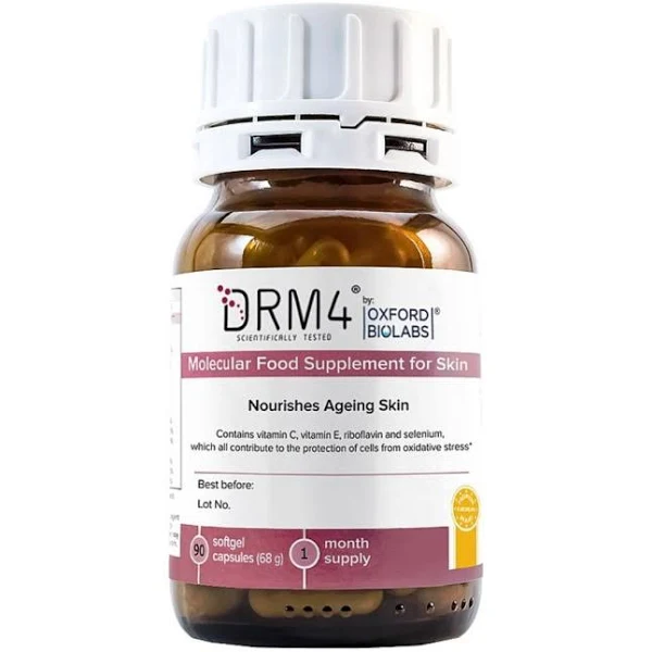 DRM4, Молекулярна дієтична добавка для покращення стану шкіри (живлення шкіри), 90 капсул (68 г)
