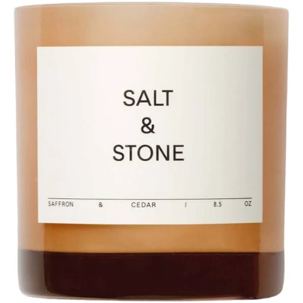 SALT STONE Candle Saffron & Cedar, Соєва свічка з ароматом шафрану та кедру, 240 г