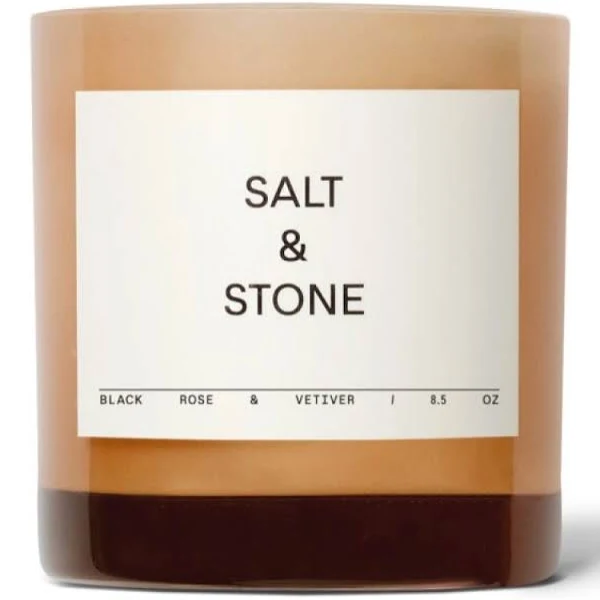 SALT STONE Candle Black Rose & Vetiver  Соєва свічка з ароматом чорної рози та ветиверу  240 г