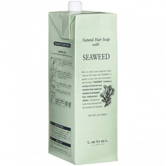 Lebel SEAWEED Шампунь Морські водорості, очищує та підтримує нормальний ph шкіри голови 1600 мл