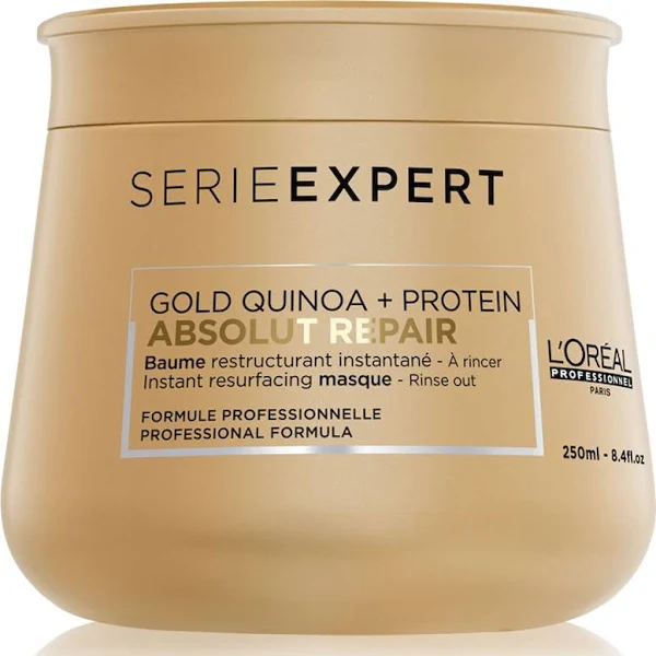 Loreal Serie Expert  Absolut Repair Gold Quinoa+Protein Mask Золотиста маска для інтенсивного відновлення волосся 250 мл