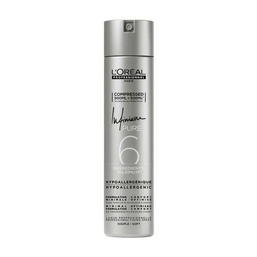 Loreal Infinium Pure Extra Strong професійний лак без запаху для дуже сильної фіксації волосся 300 мл
