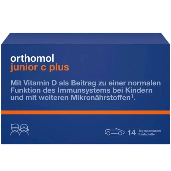 Orthomol Junior C Plus Вітаміни жувальні цукерки-машинки лісова ягода 14 днів