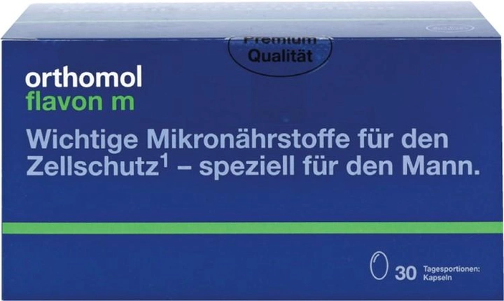 Orthomol Flavon M Вітаміни та мінерали для чоловіків,під час лікування передміхурової залози, капс №30