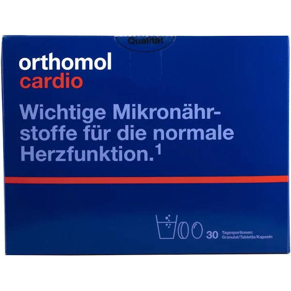 Orthomol Cardio Вітаміни та мінерали для здоров'я серця і судин, гранули + капсули + таблетки 30 днів