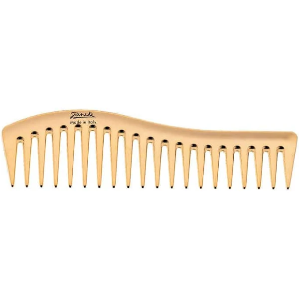 Janeke 1830 Gold Wavy Comb for Gel Application Расческа