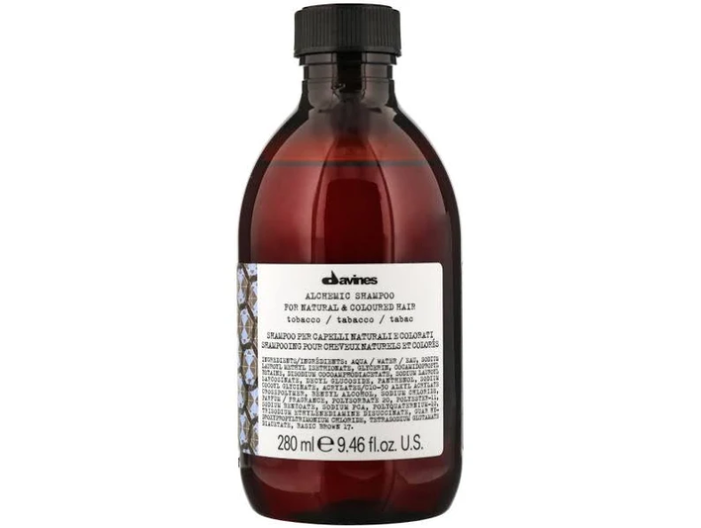 Davines ALCHEMIC, шампунь с прямыми пигментами для усиления цвета волос табачный, 280 мл