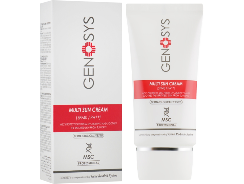 Genosys Multi Sun Cream (MSC) Сонцезахисний крем, SPF 40 ++, 40 г