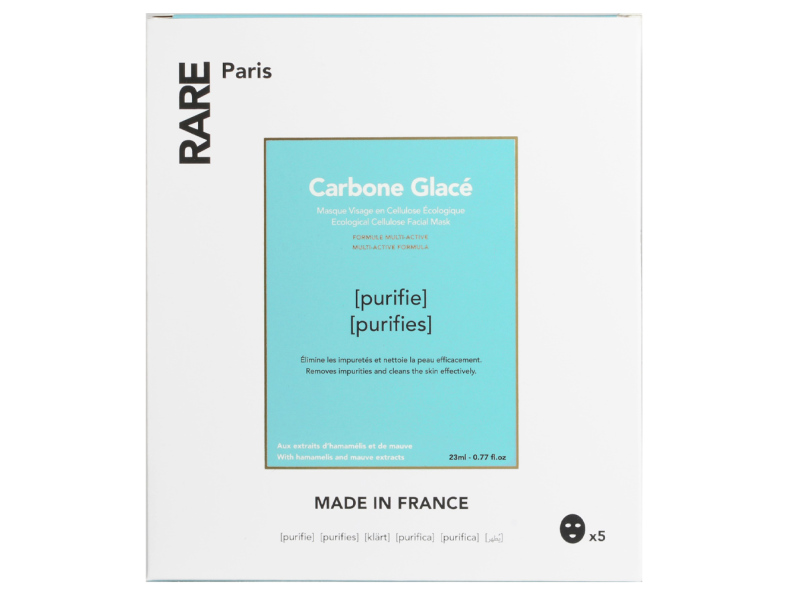 RARE Paris Набір з п'яти очищувальних масок для обличчя Carbone Glacé (5x23 ml)