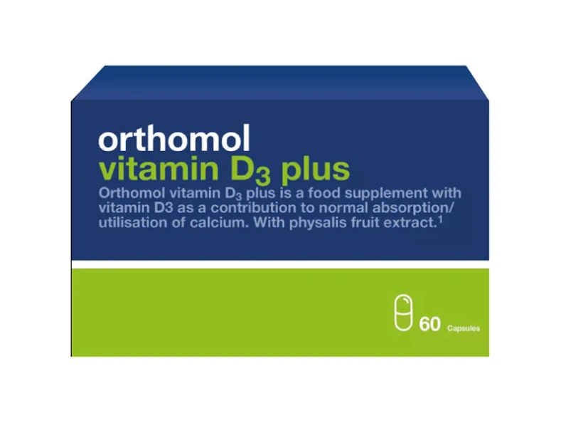 Orthomol Vitamin D3 PLUS Вітамінний комплекс для кісткового скелета та структури кістей 60 днів